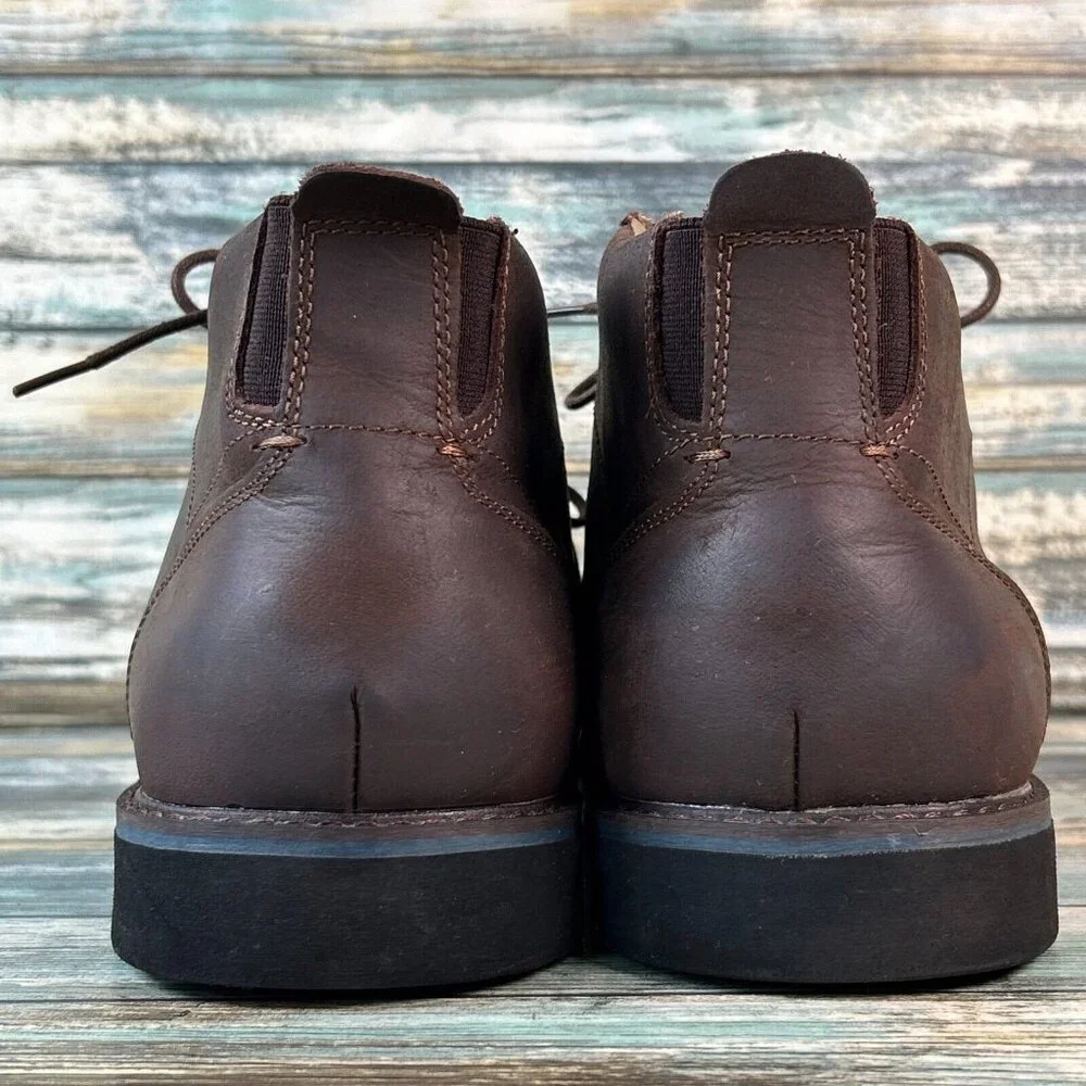 NUNN BUSH Barklay Chukka Boots Mens 13M Brown Leather Lace Up Comfort Ankle Shoe